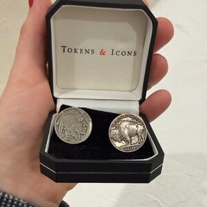 Silver Coin Cufflinks